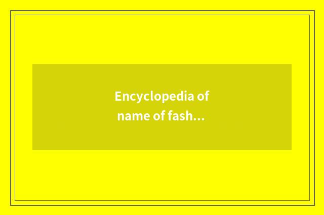 Encyclopedia of name of fashionable clothing store?