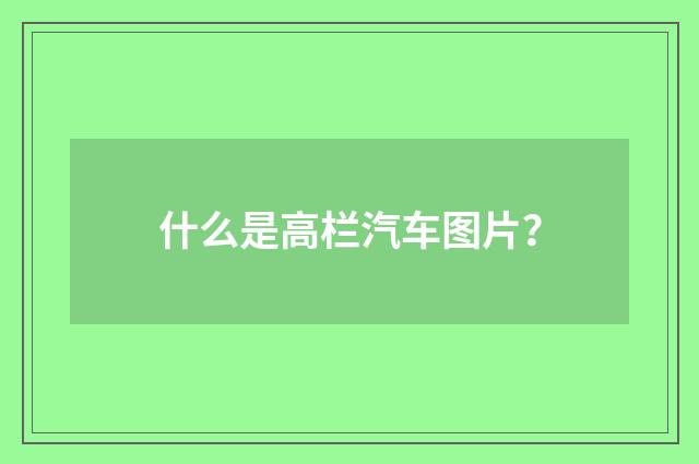 什么是高栏汽车图片?