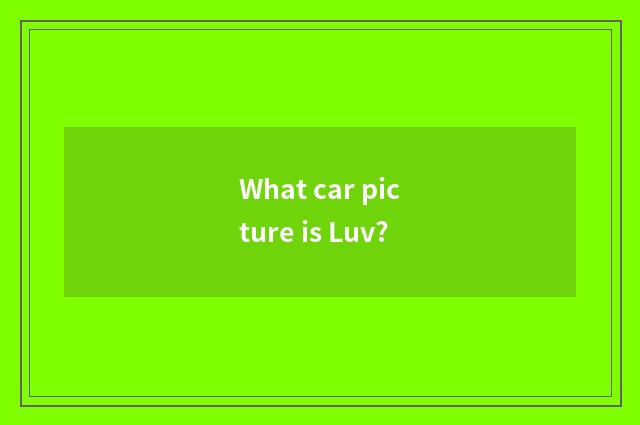 What car picture is Luv?