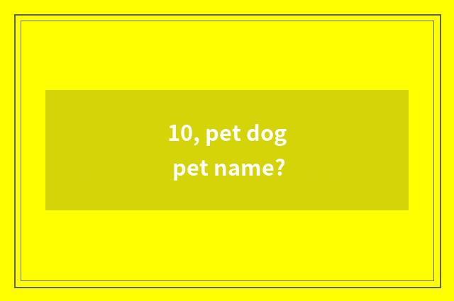 10, pet dog pet name?