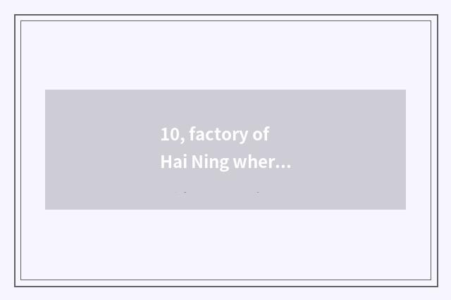 10, factory of Hai Ning where? Is factory of sea peaceful where much?