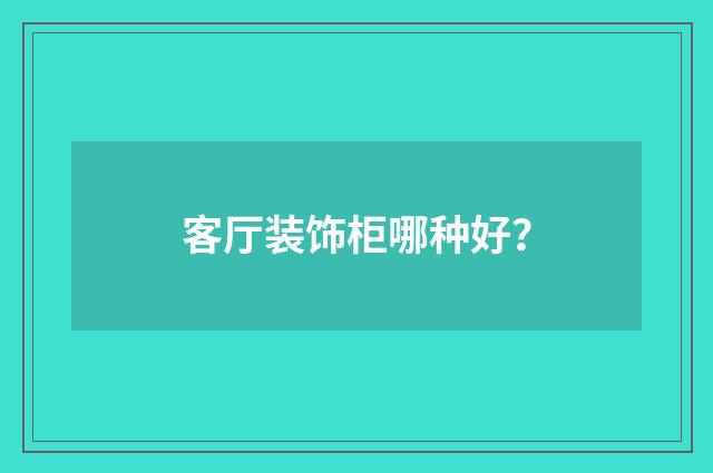 客厅装饰柜哪种好?