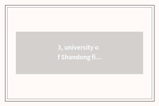 3, university of Shandong finance and economics 2020 Lu Xin fellowship?