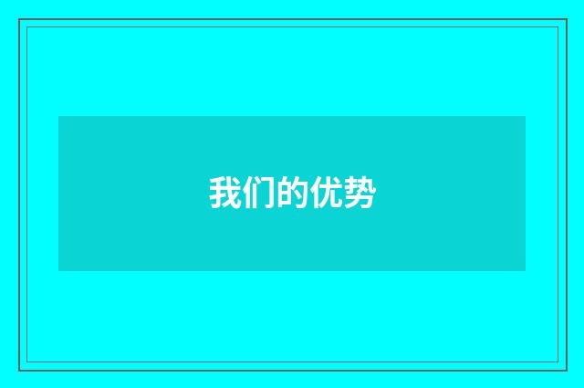 我们的优势