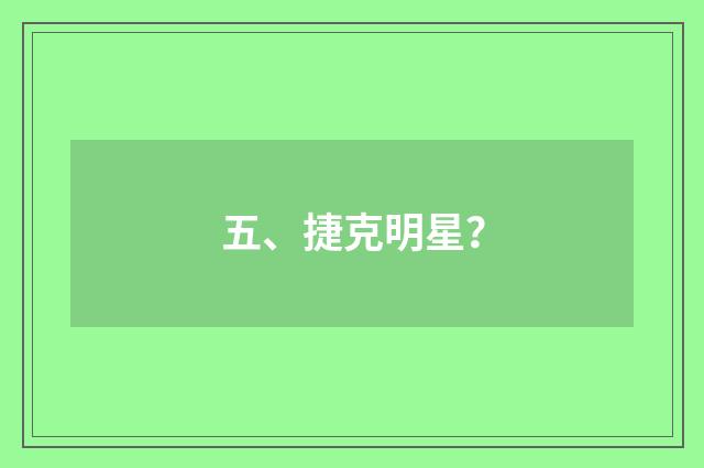 五、捷克明星?
