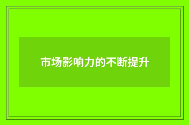 市场影响力的不断提升