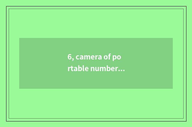 6, camera of portable number of FUJIFILM Fuji S9800 how?