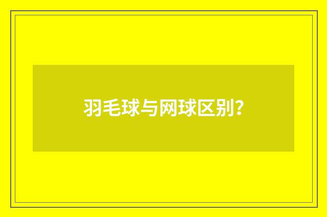 羽毛球与网球区别？