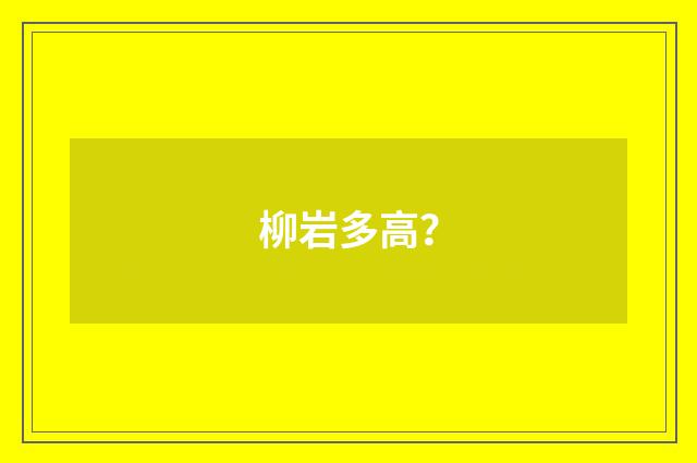 柳岩多高？