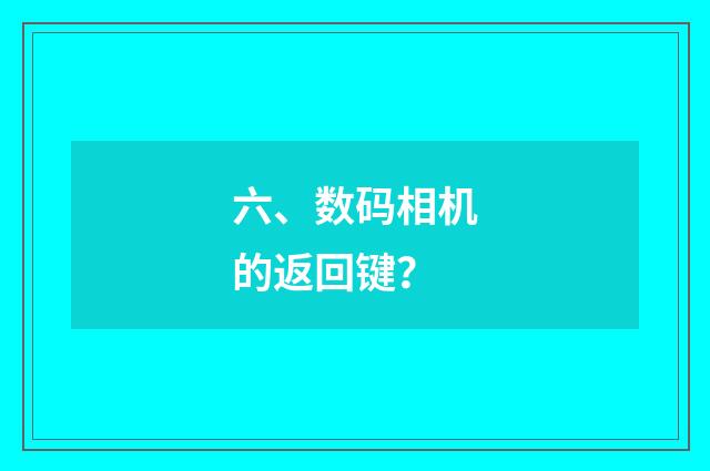 六、数码相机的返回键?