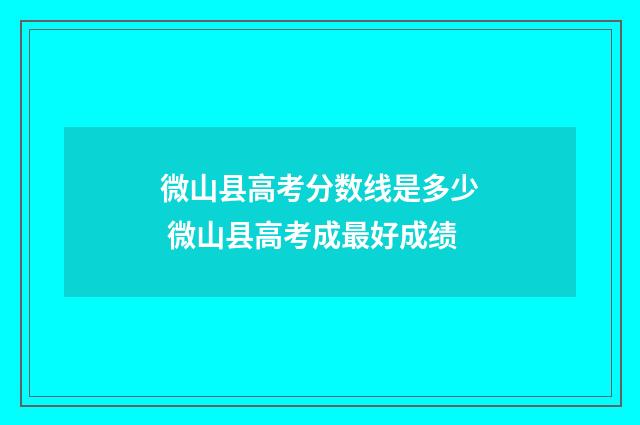 微山县高考分数线是多少 微山县高考成最好成绩