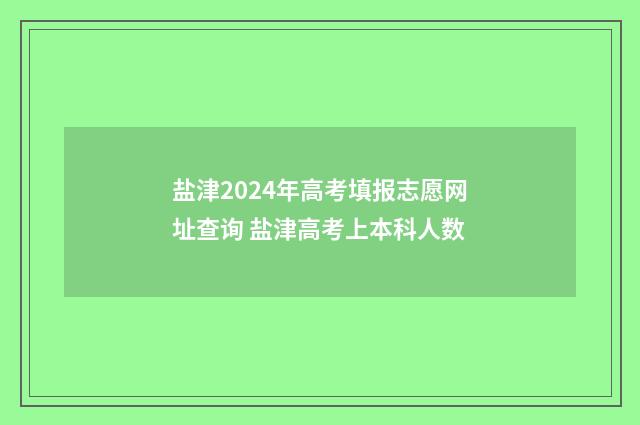 盐津2024年高考填报志愿网址查询 盐津高考上本科人数