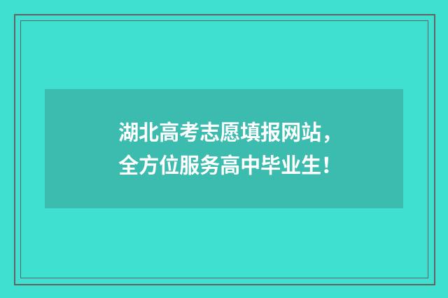 湖北高考志愿填报网站，全方位服务高中毕业生！