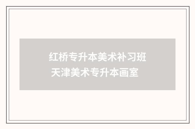 红桥专升本美术补习班 天津美术专升本画室