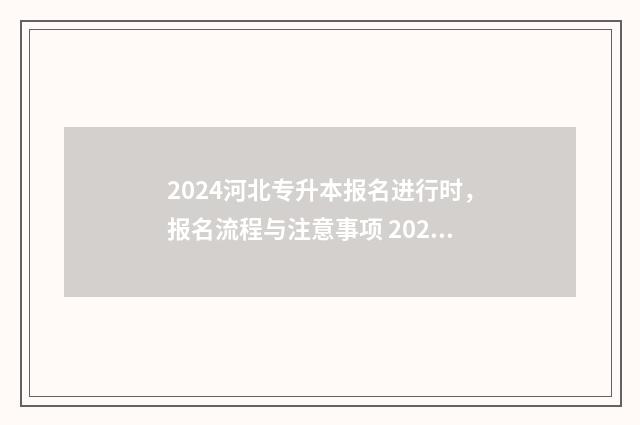 2024河北专升本报名进行时,报名流程与注意事项 2024河北专升本一分一档表怎么看