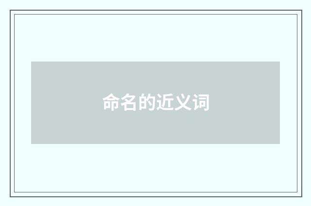 命名的近义词