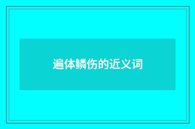 遍体鳞伤的近义词