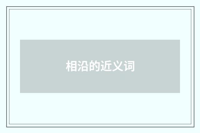 相沿的近义词