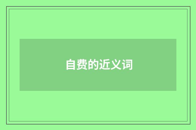 自费的近义词