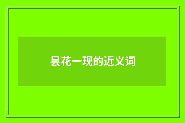 昙花一现的近义词