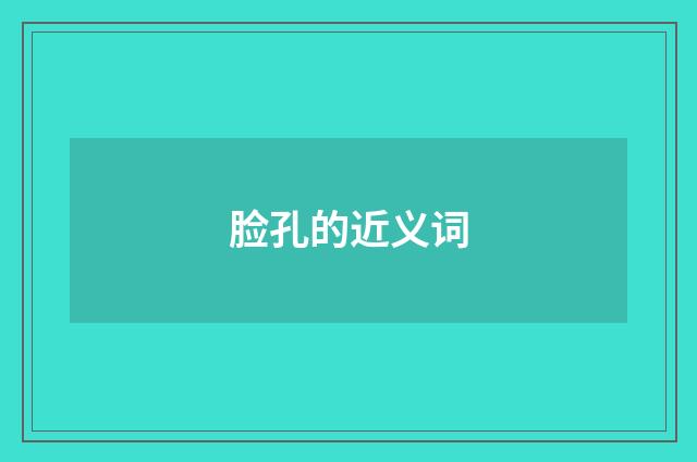 脸孔的近义词
