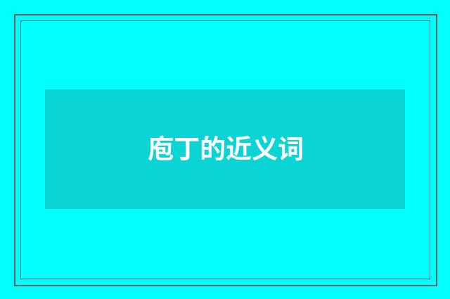 庖丁的近义词
