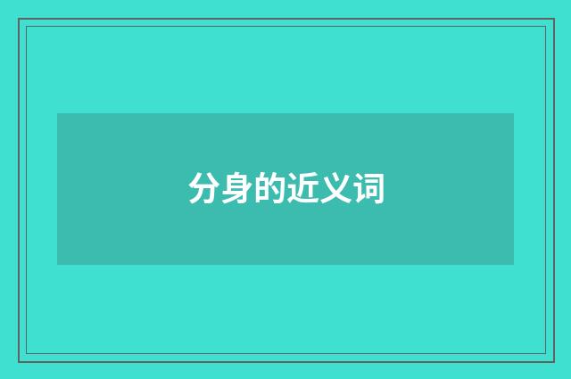 分身的近义词