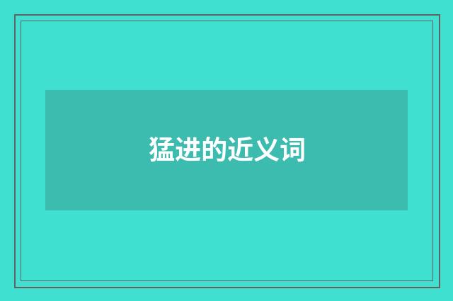 猛进的近义词