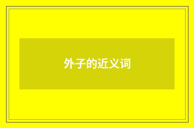 外子的近义词