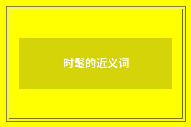 时髦的近义词
