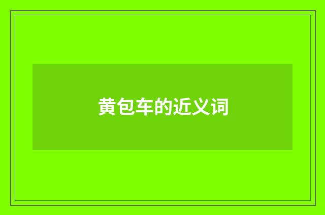 黄包车的近义词