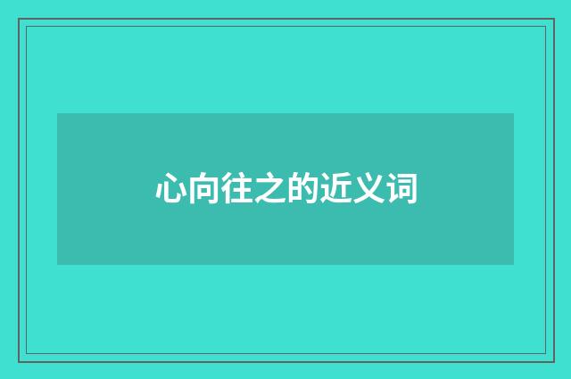 心向往之的近义词