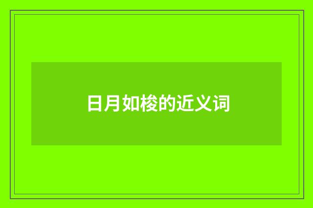 日月如梭的近义词