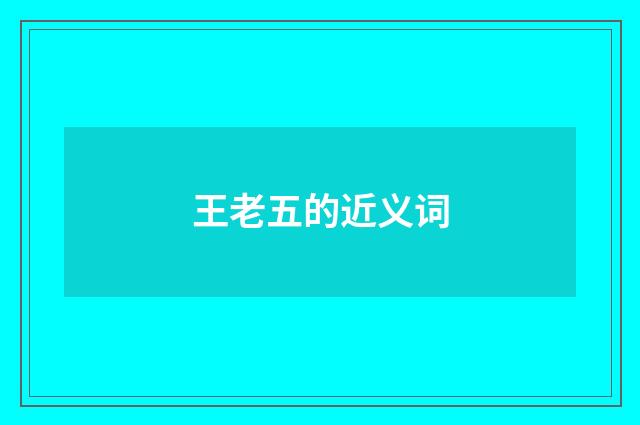 王老五的近义词