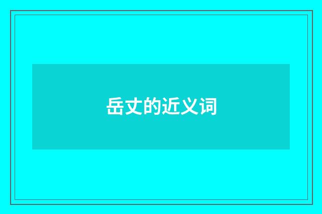岳丈的近义词