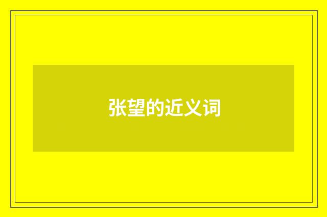 张望的近义词
