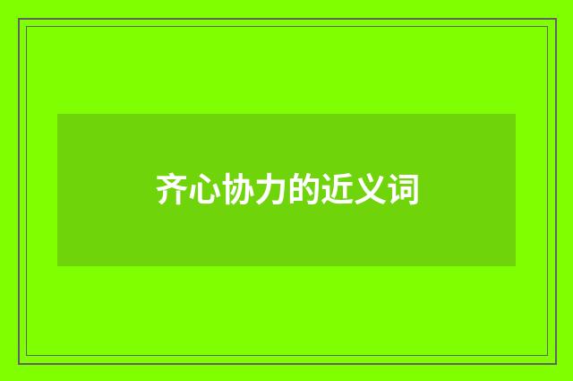 齐心协力的近义词