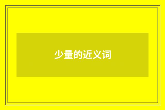 少量的近义词