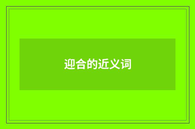 迎合的近义词