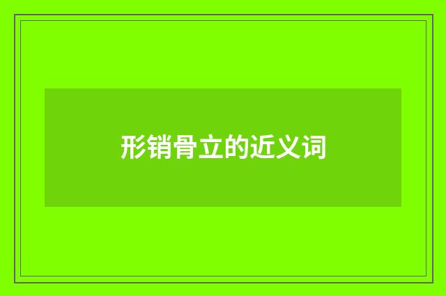 形销骨立的近义词
