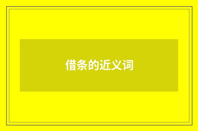 借条的近义词