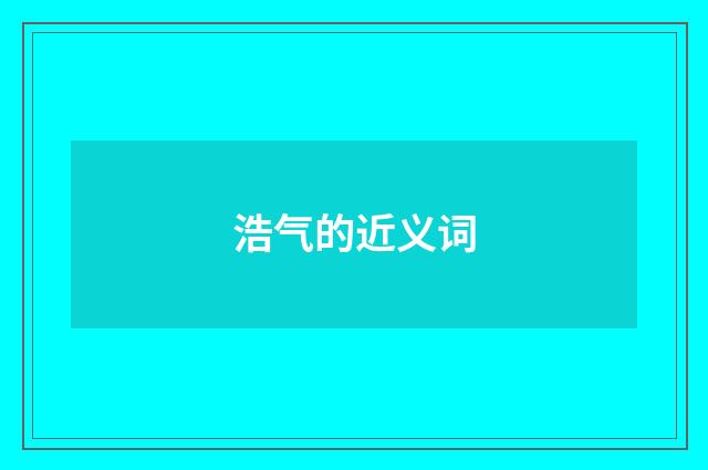 浩气的近义词