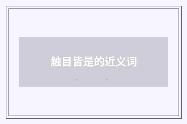 触目皆是的近义词