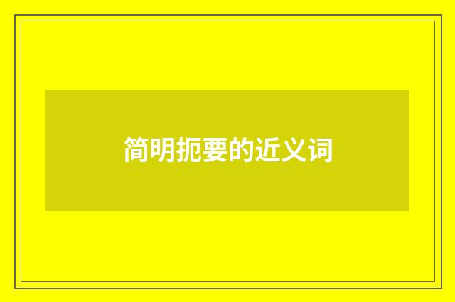 简明扼要的近义词