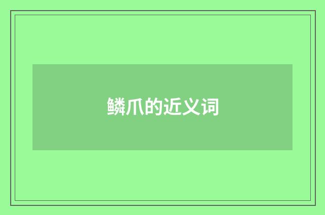 鳞爪的近义词