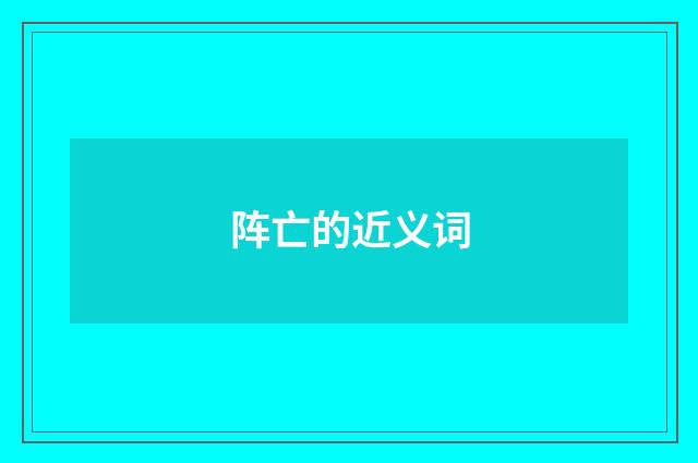 阵亡的近义词