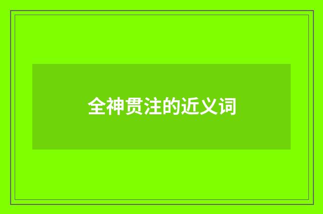 全神贯注的近义词
