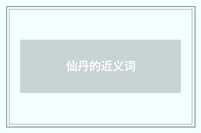 仙丹的近义词