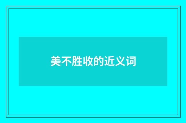 美不胜收的近义词
