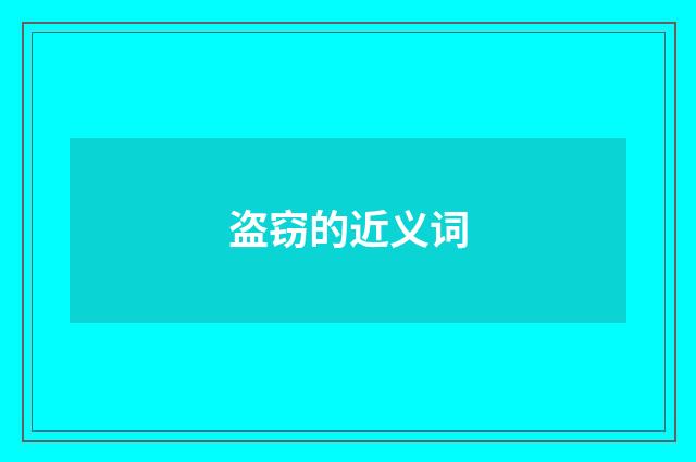 盗窃的近义词